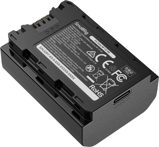 SmallRig 5297 USB-C Camera Battery with Power Display for Sony NP-FZ100