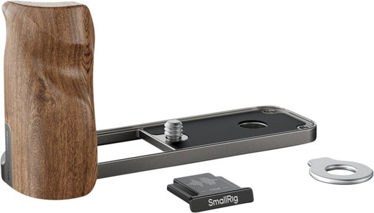 SmallRig 5394 L-Shaped Mount Plate with Wooden Handle for FUJIFILM X half Charcoal Silver
