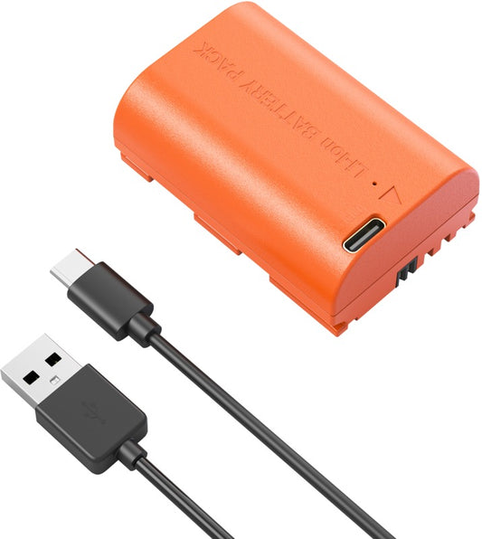 SmallRig 5407 Camera Battery USB-C Rechargable Canon LP-E6P Orange