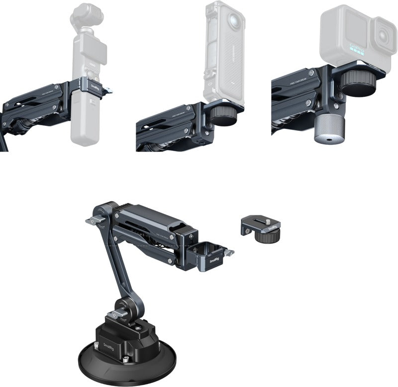 SmallRig 5507 Shock Absorber Support with Electronic Suction Cup for Osmo Pocket 3 / HERO13 and more