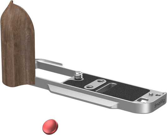 SmallRig 5667 L-Shaped Mount Plate with Wooden Handle for FUJIFILM T30 / T30 II / X-T30 III Silver