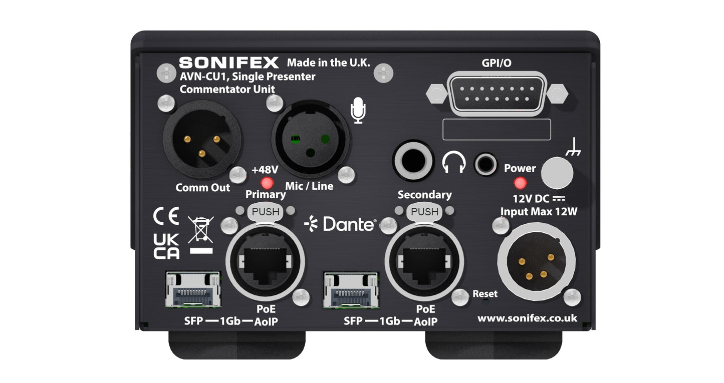 Sonifex AVN-CU1 | Dante Commentary Unit for 1 Commentator