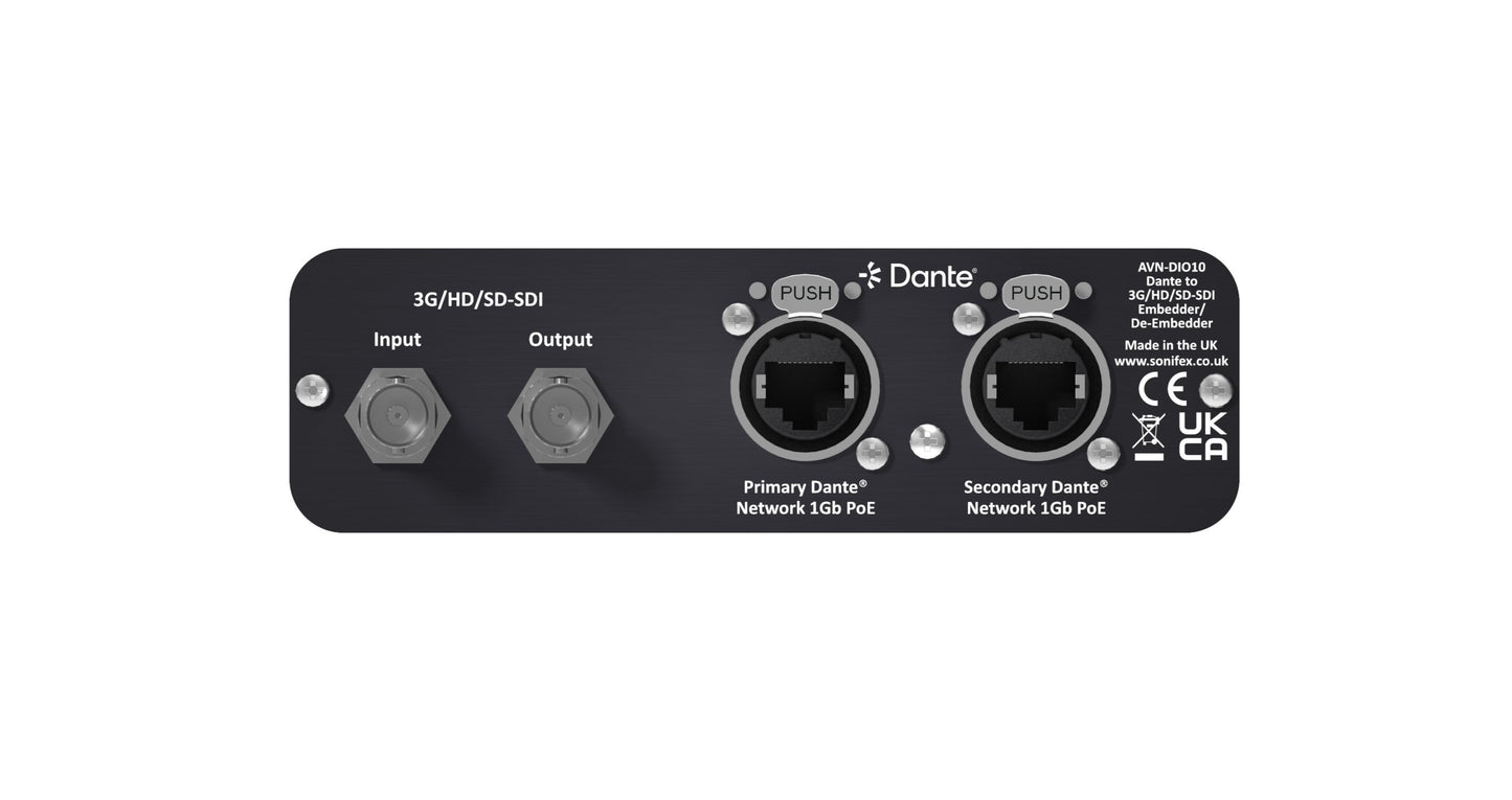 Sonifex AVN-DIO10 | Dante 3G/HD/SD-SDI Embedder/De-Embedder