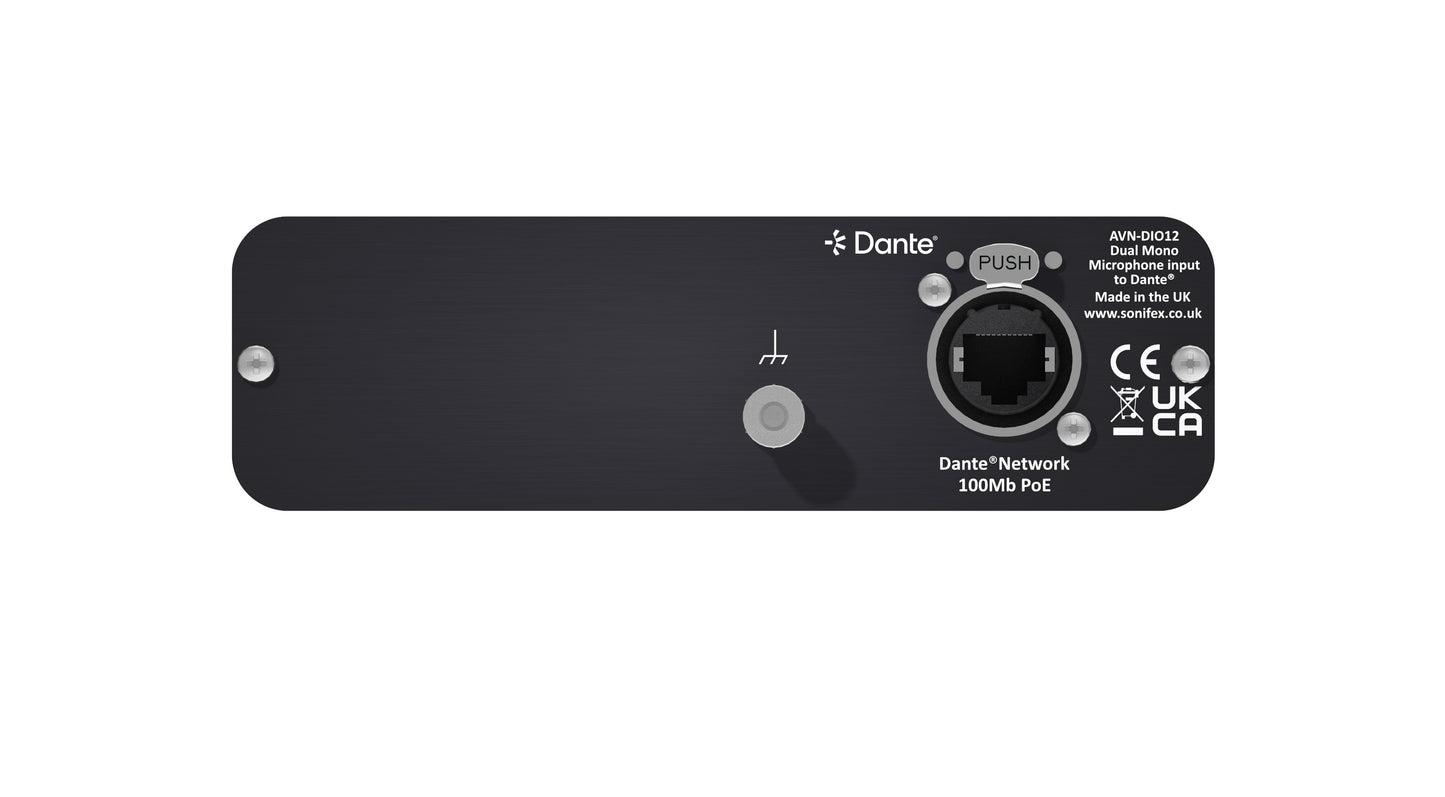 Sonifex AVN-DIO12 | Dual Mono Microphone Input to Dante