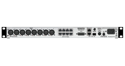 Sonifex AVN-PM8D | 8 Mic/Line Inputs, 8 Stereo Line Outputs, AES67 Portal with Display