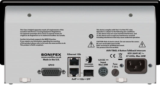 Sonifex AVN-TB6D | 6 Button Talkback Intercom