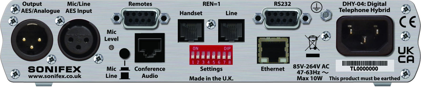 Sonifex DHY-04VT | Single Automatic Digital TBU, AES/EBU & Analogue I/O With Ethernet.