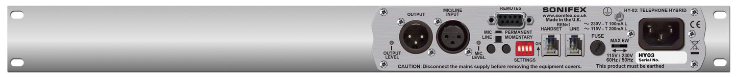 Sonifex HY-03S | Hybrids - HY-03 - Series (Analogue)