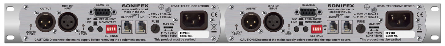Sonifex HY-03T | Hybrids - HY-03 - Series (Analogue)