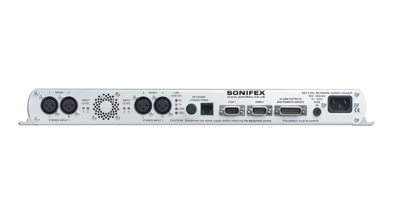 Sonifex NET-LOG-01-2TBSSD | Net-Log 4 Channel Audio Logger With 1TB HDD