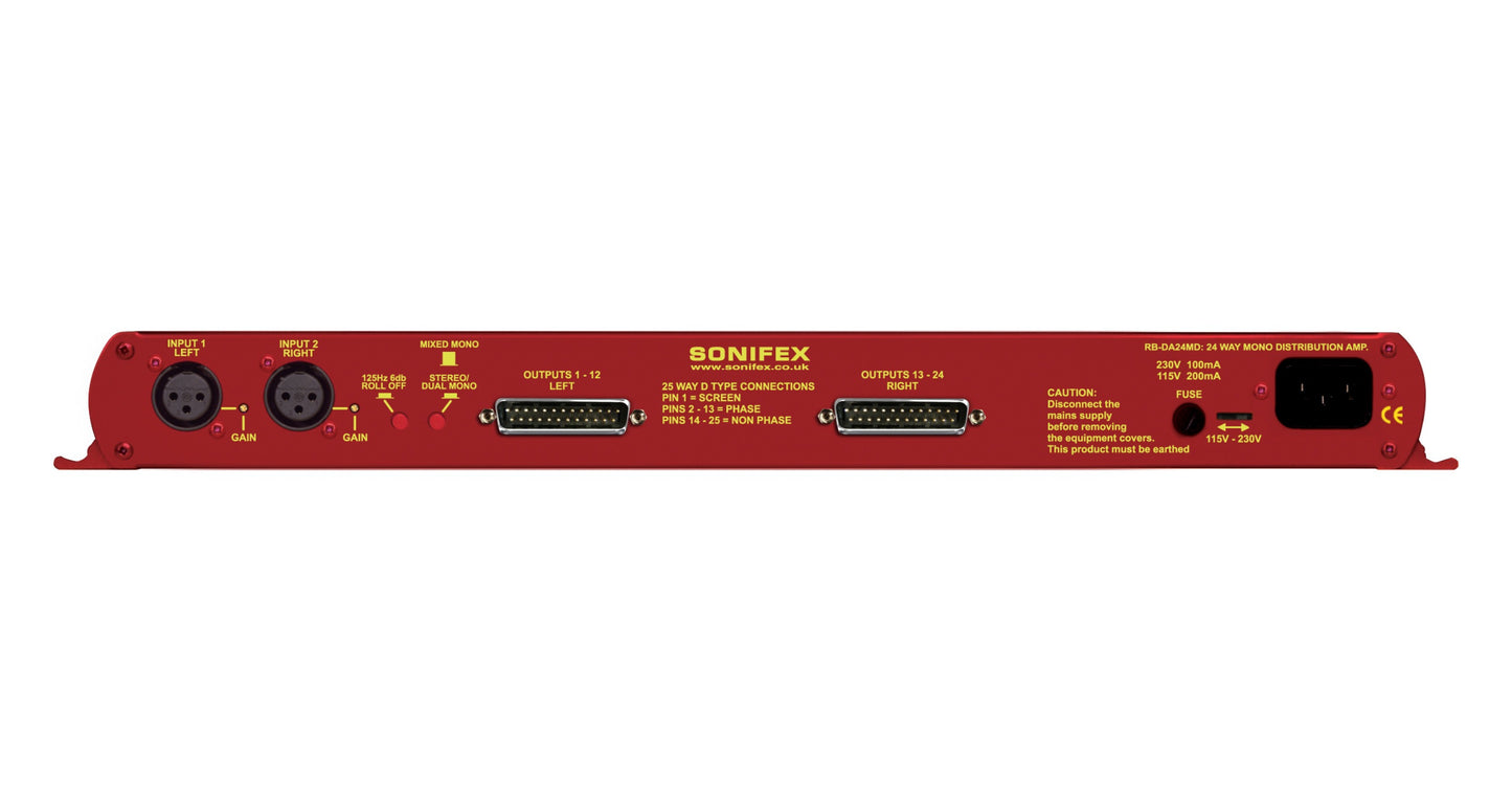 Sonifex RB-DA24MD | 24 Way Mono Audio Distribution Amplifier