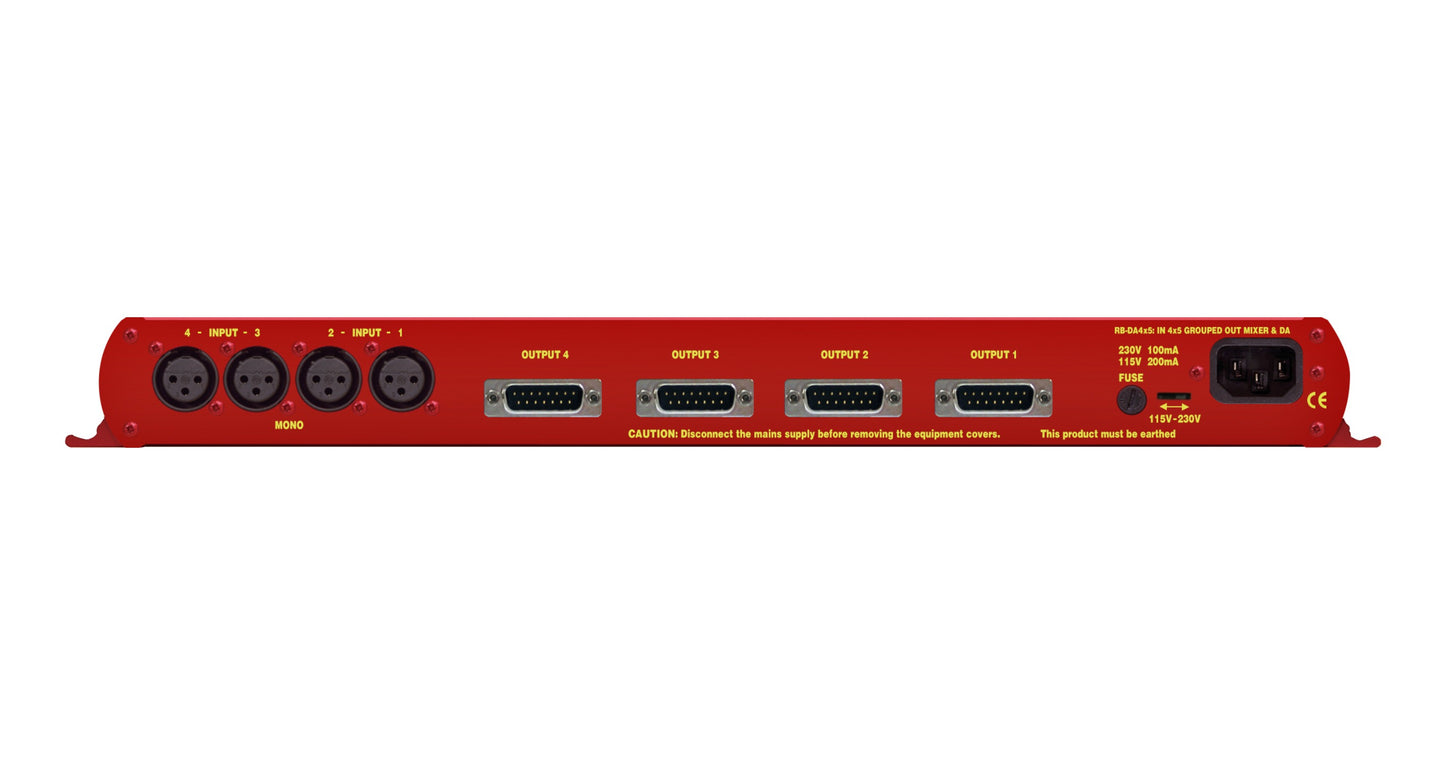 Sonifex RB-DA4X5 | 4 Input, 4 x 5 Output Distribution Amplifier/Mixer