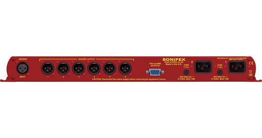 Sonifex RB-DDA6A-2P | 6 Way Stereo AES/EBU Digital Distribution Amplifier with Dual Power Supplies