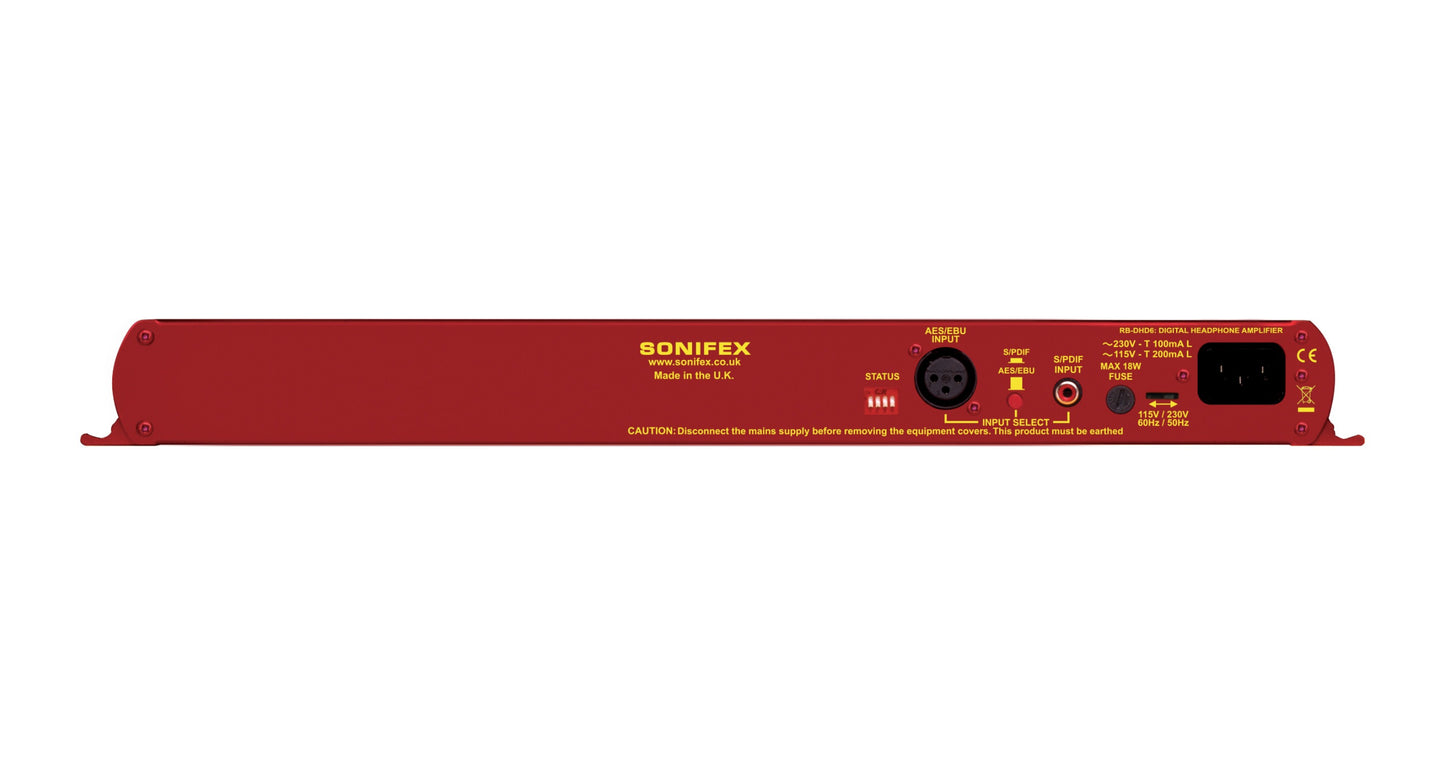 Sonifex RB-DHD6 | Digital 6 Way Stereo Headphone Distribution Amplifier