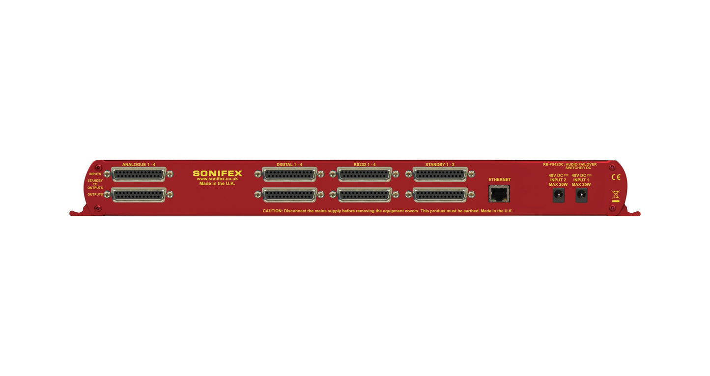 Sonifex RB-FS42DC | Audio Failover Switcher, 4 Main I/O, 2 Standby I/O