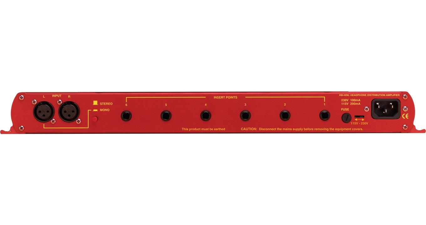 Sonifex RB-HD6 | 6 Way Stereo Headphone Distribution Amplifier
