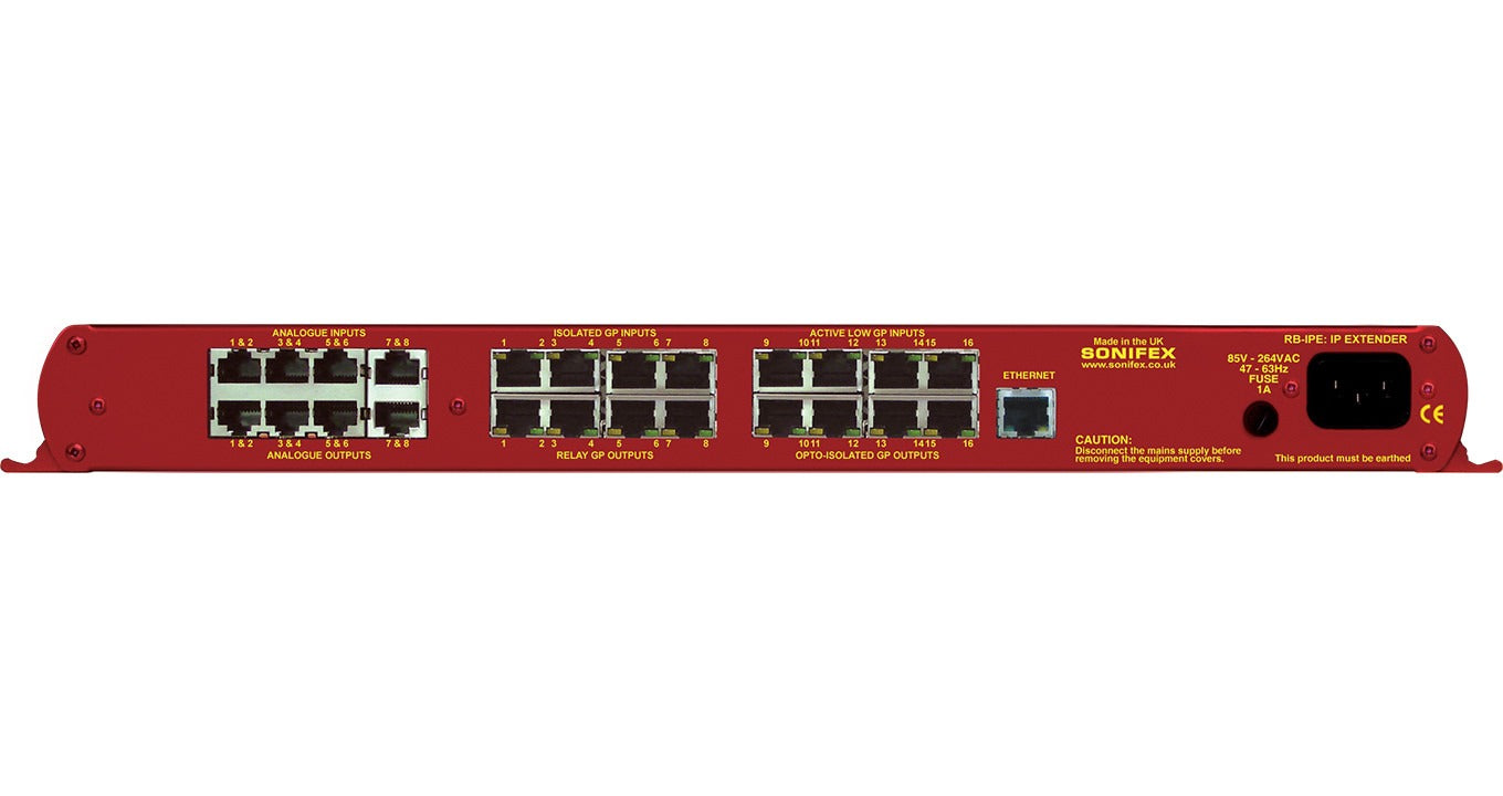 Sonifex RB-IPE | IP Extender for GPIO & Analogue Control Signals