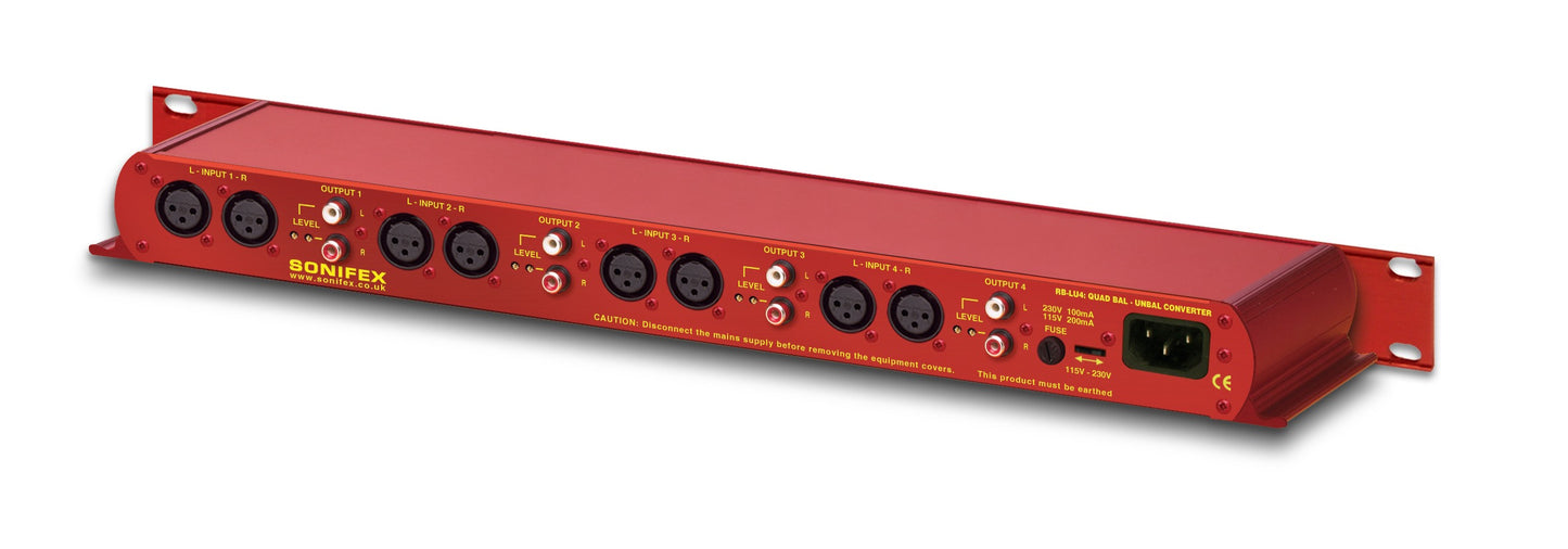 Sonifex RB-LU4 | Quad Stereo Balanced to Unbalanced Converter