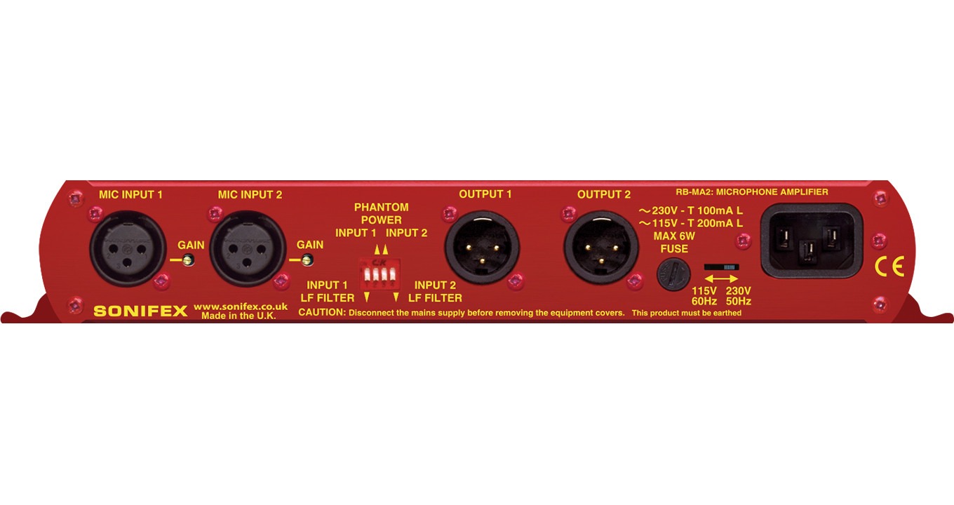 Sonifex RB-MA2 | Dual Microphone Amplifier
