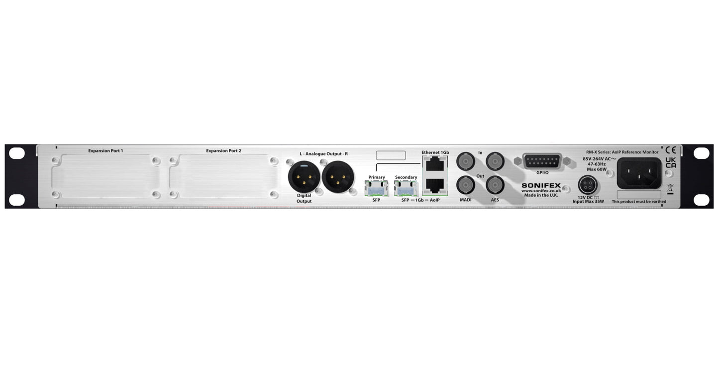 Sonifex RM-X-64-RAV | Coming Soon - 64 Channel RAVENNA/AES67 & MADI Reference Monitor, with Input Expansion