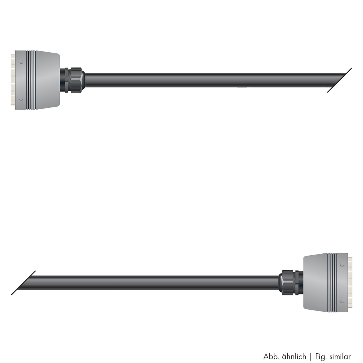 Daugiagyslis kabelis with rectangular MP-connector -> Rectangular MP-connector