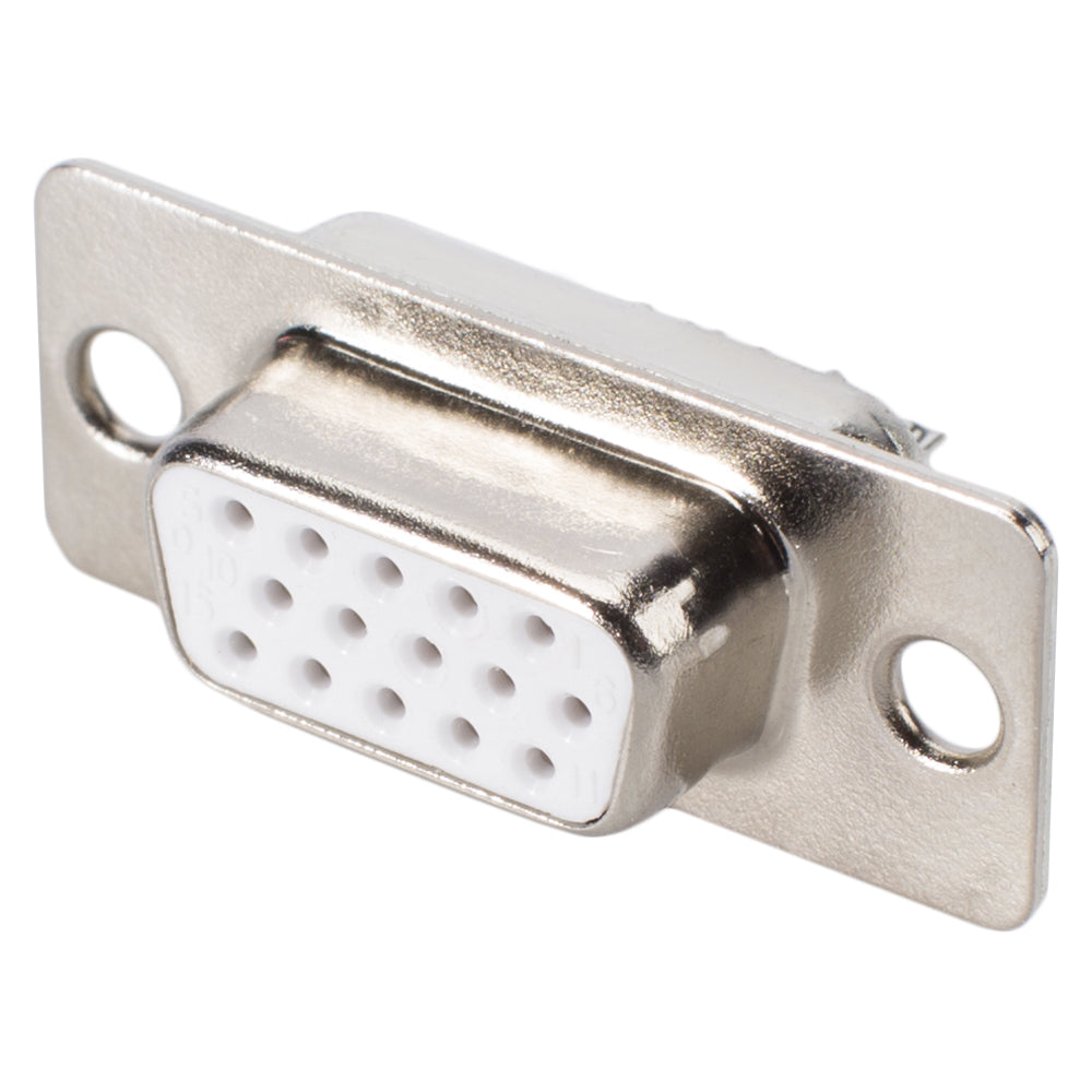 SUB-D/HD (VGA), 15-pole , metal-, Soldering-lizdas jungtis, tiesi, pilkas