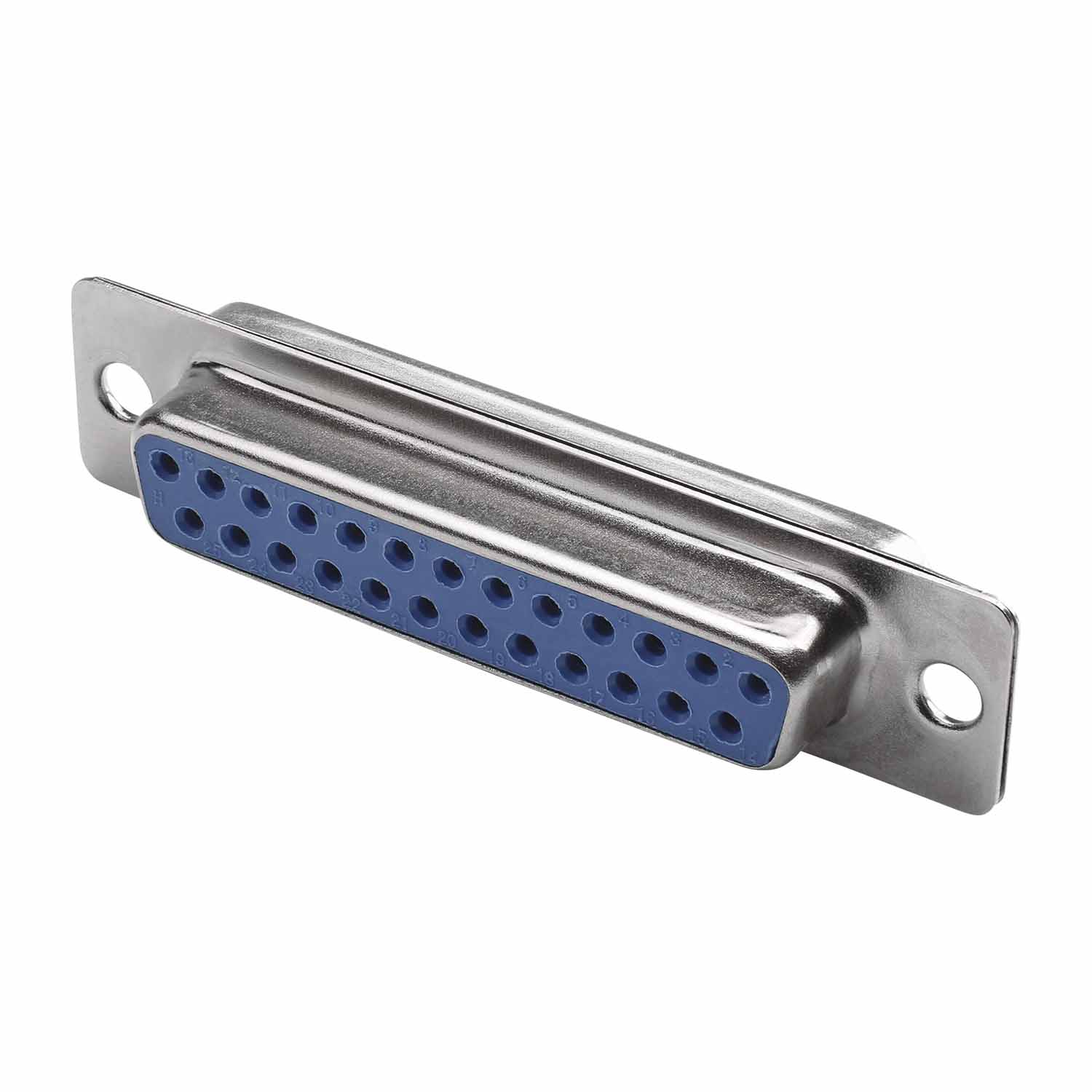 SUB-D (8-channel), 25-pole , metal-, Soldering-lizdas jungtis, tiesi, pilkas