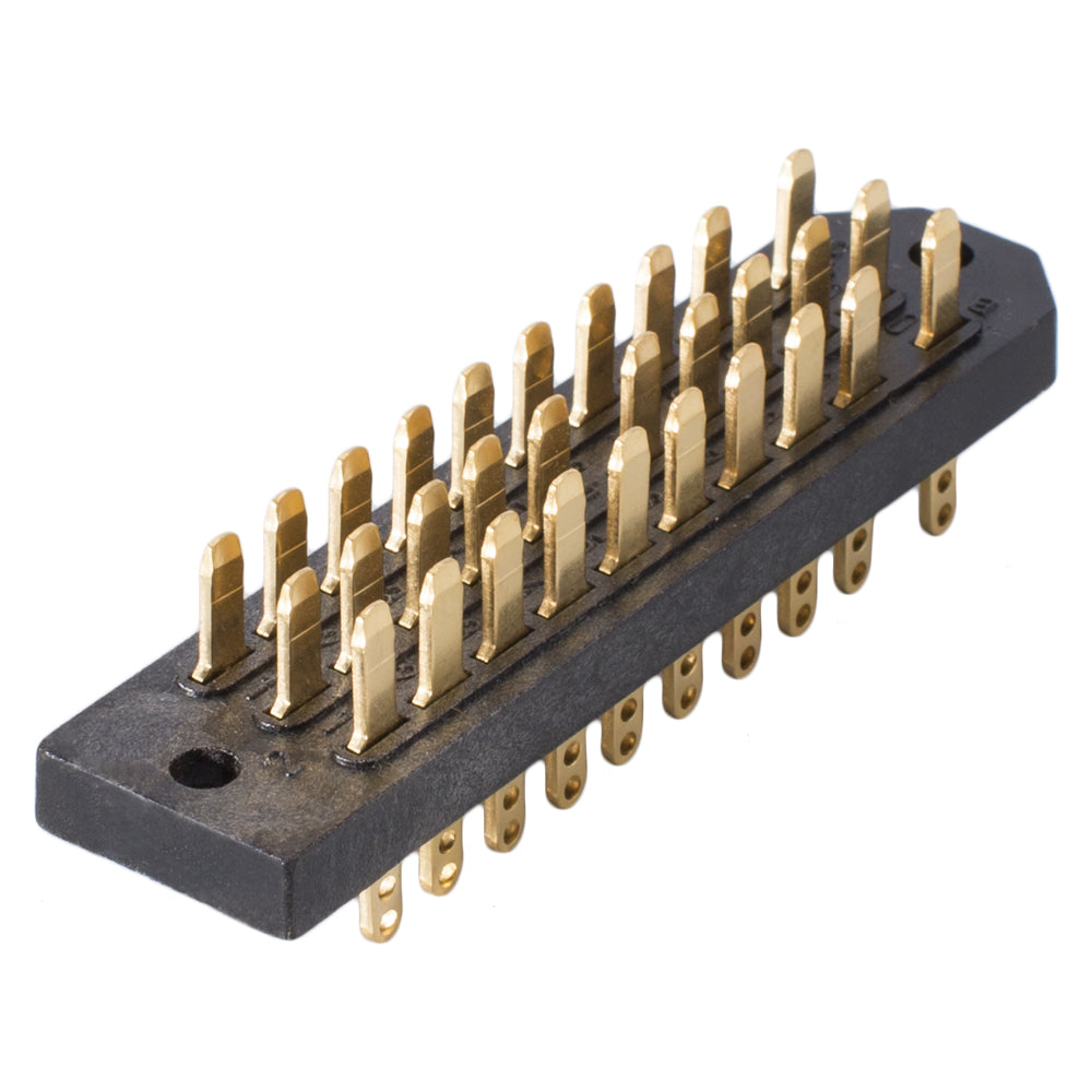 kištukas multipin clip jungtis DIN 41622, 30-pole , metal-, Soldering-kištukas jungtis, gold plated contact(s), tiesi