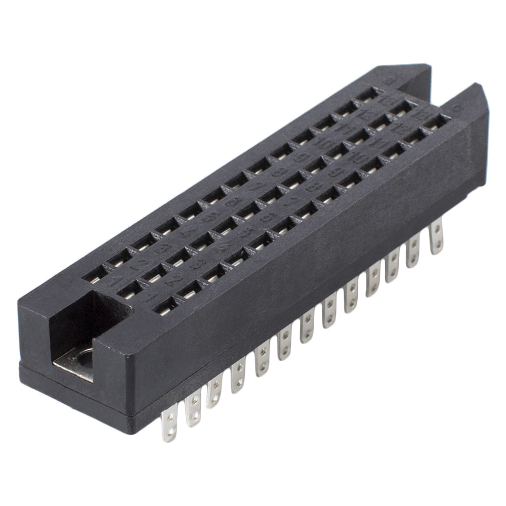 lizdas multipin clip jungtis DIN 41622, 39 polių, metalinė, lituojama lizdinė jungtis, tiesi