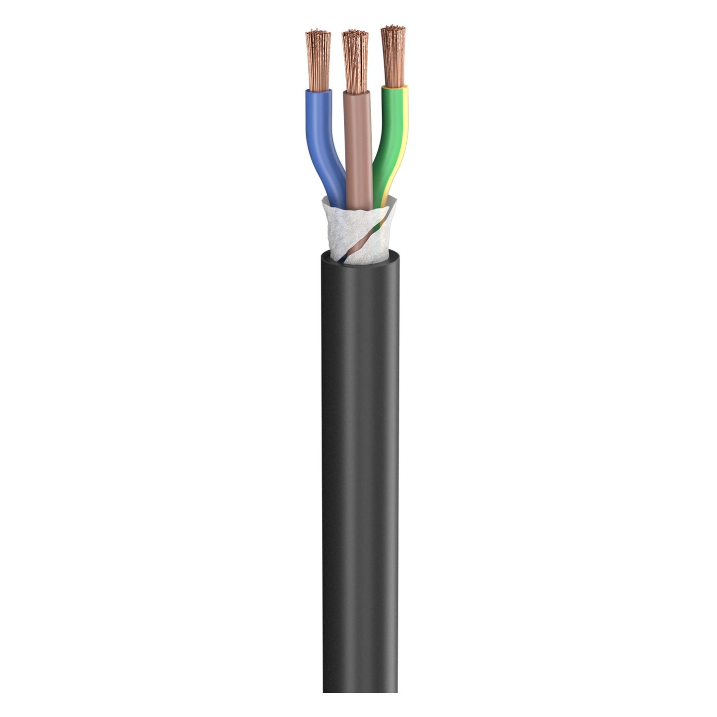 Rubber Sleeve Cable SC-Rubberflex; 3 x 2,50 mm²; rubber, Ø 12,50 mm; juodas