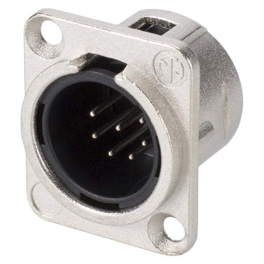 NEUTRIK® XLR, 7-pole , metal-, Soldering-kištukas jungtis, sidabrinis plated contact(s), Type D, nickel