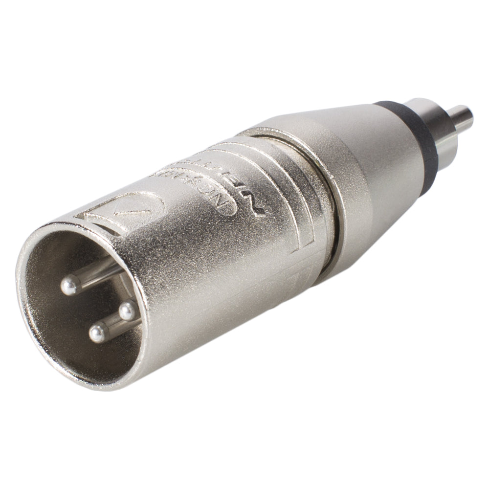 NEUTRIK® Adapter | RCA kištukas/XLR 3-pole kištukas tiesi, pilkas