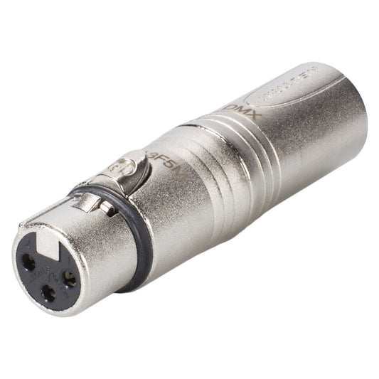 NEUTRIK® Adapter | XLR 3-pole lizdas/XLR 5-pole kištukas tiesi, pilkas