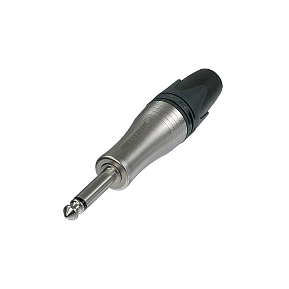 NEUTRIK® jack (6,3mm) 2-pole metal-Soldering-kištukas jungtis, nickel plated pin, tiesi, nickel