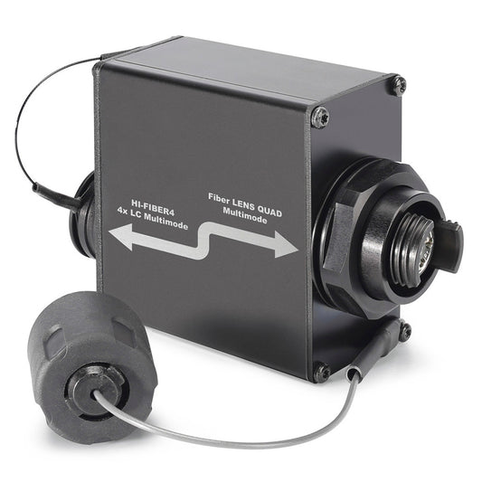 Adapter | fibre LENS QUAD/LC lizdas tiesi, pilkas