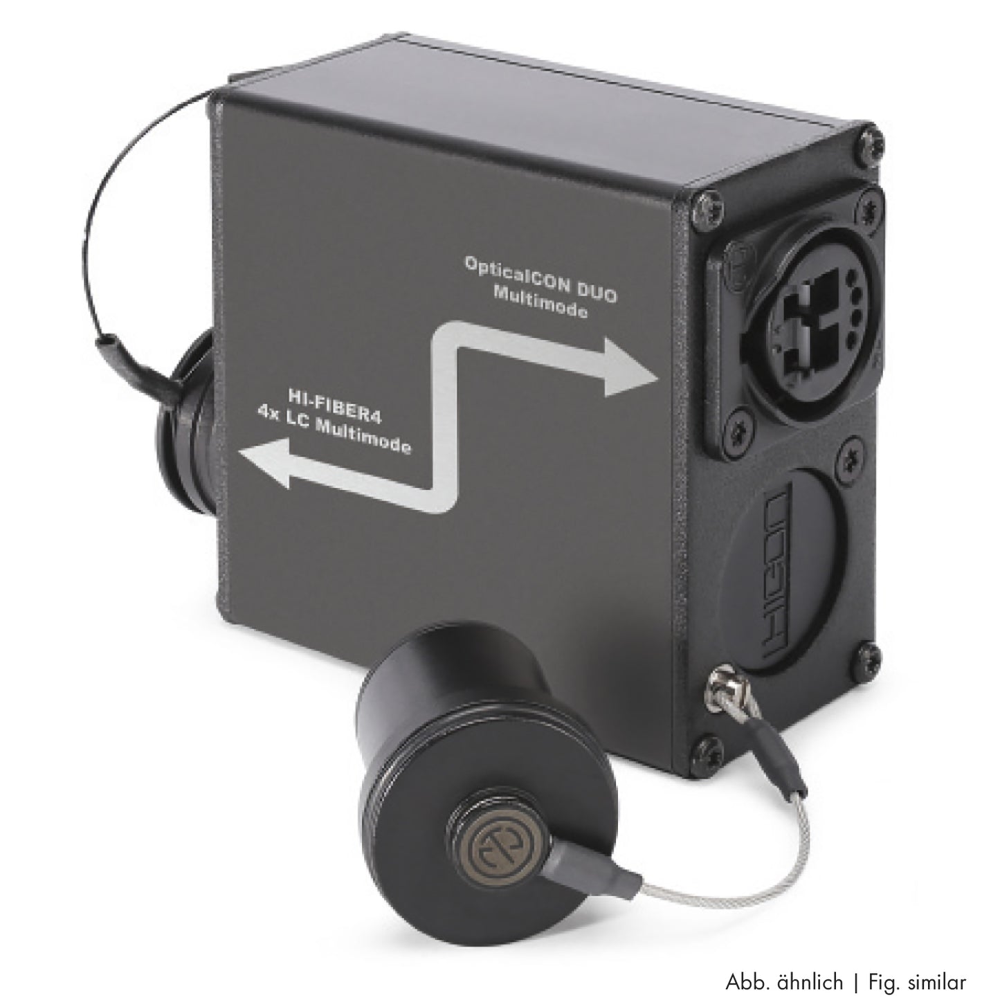 Adapter | fibre LENS QUAD/opticalCON® QUAD lizdas tiesi, pilkas