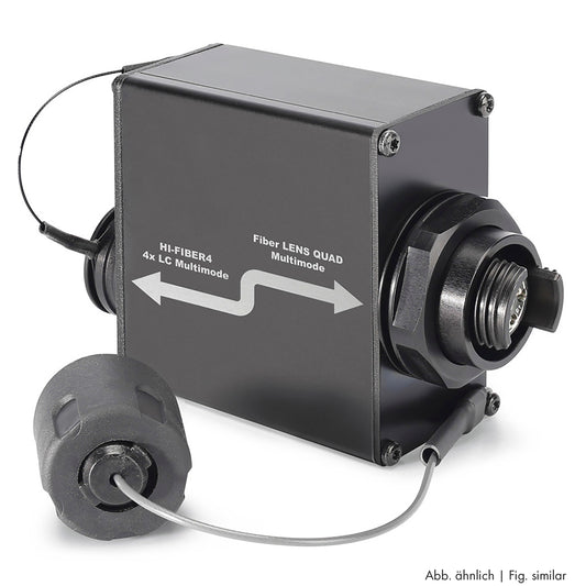 Adapter | fibre LENS QUAD/SC lizdas tiesi, pilkas