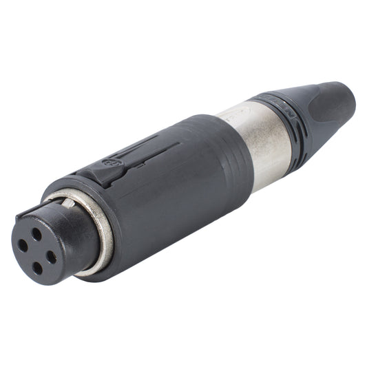 NEUTRIK® XLR, 3-pole , metal-, Soldering-lizdas jungtis, sidabrinis plated contact(s), tiesi, nickel