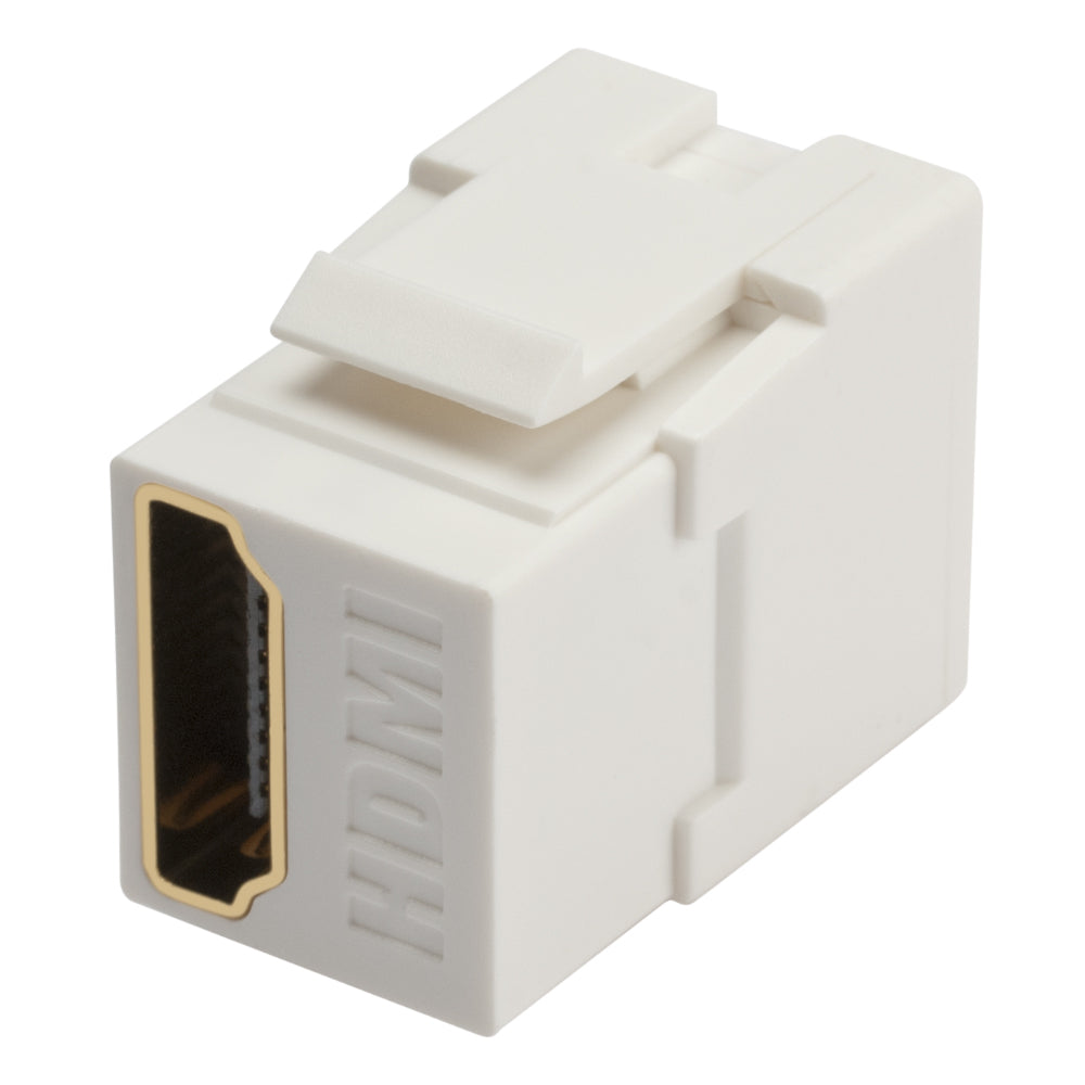 HDMI, 19 polių, plastikinė, Patch-, paauksuoti kontaktai, Keystone Clip-In, baltas