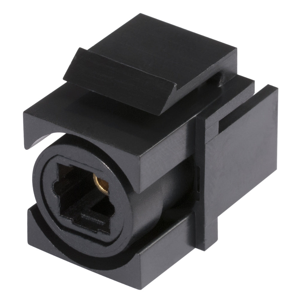Optical / Toslink, plastic-, Patch-, Keystone Clip-In, juodas
