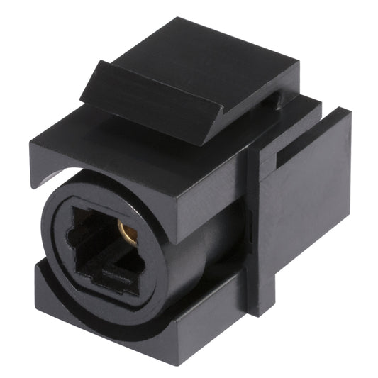 Optical / Toslink, plastic-, Patch-, Keystone Clip-In, juodas
