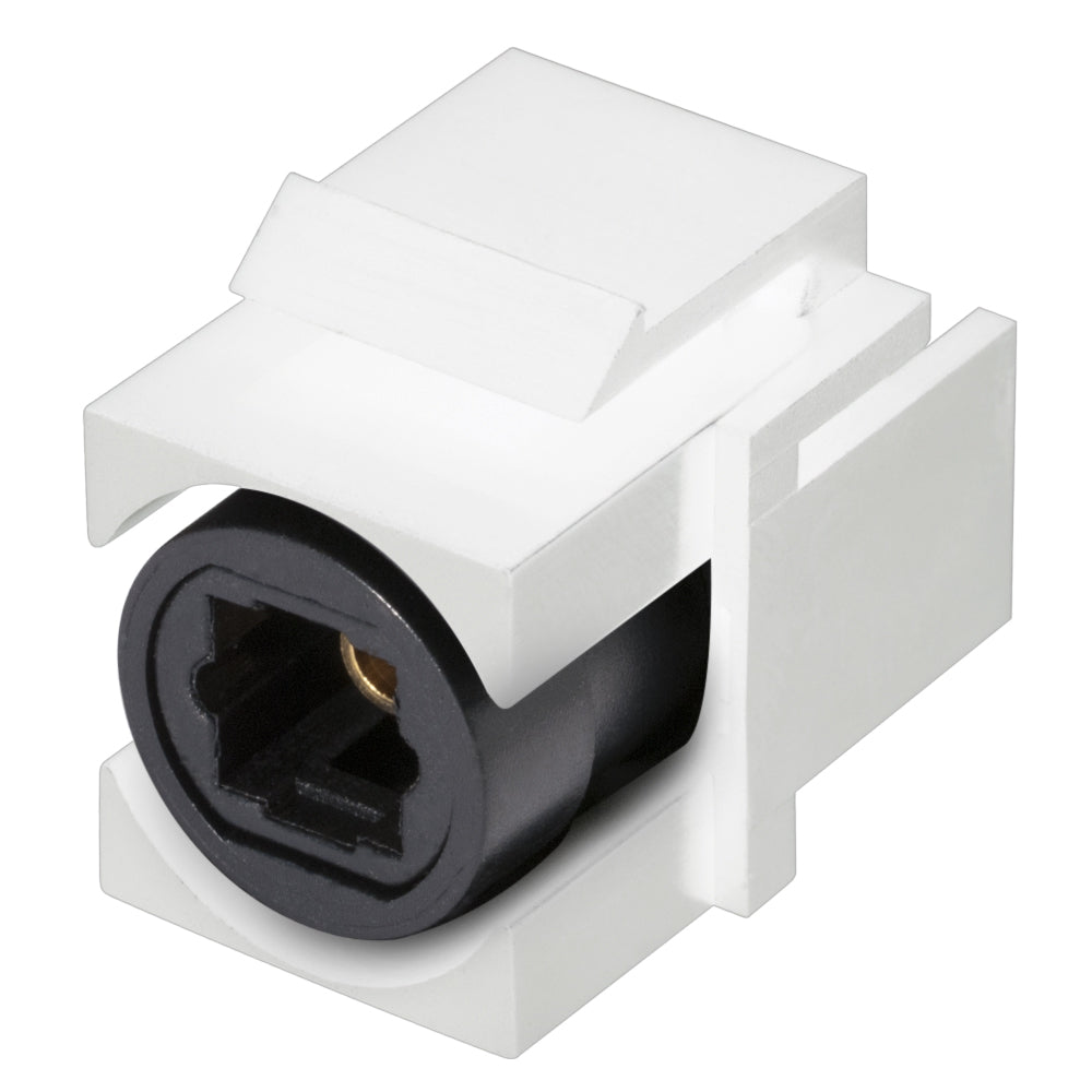 Optical / Toslink, plastic-, Patch-, Keystone Clip-In, baltas