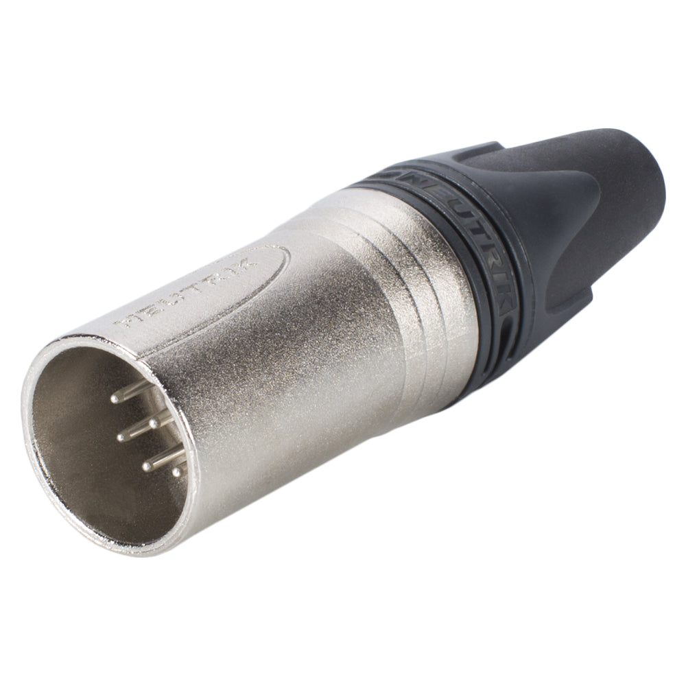 NEUTRIK® XLR, 7-pole , metal-, Soldering-kištukas jungtis, sidabrinis plated contact(s), tiesi, nickel