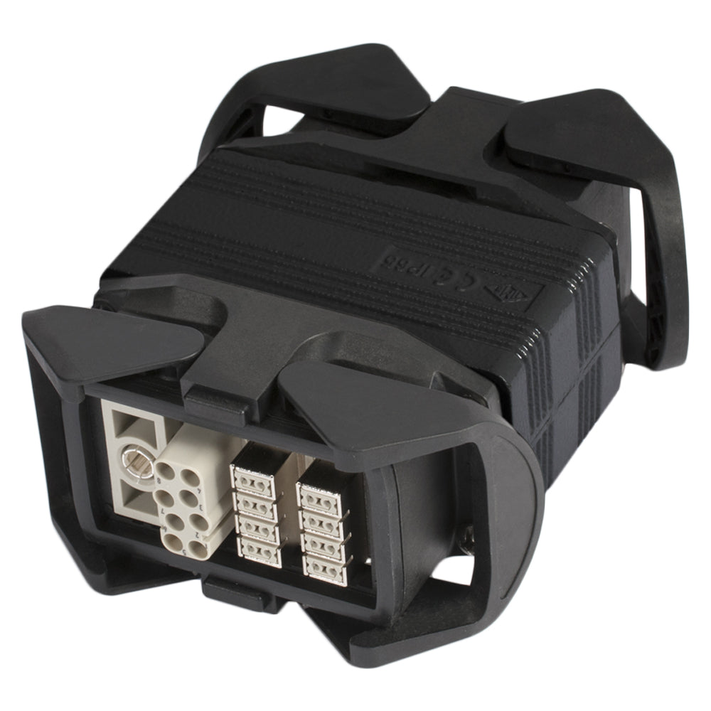 | Multipin kištukas (HAN-ECO w clamps)/Multipin lizdas (HAN-ECO w. clamps) tiesi, juodas