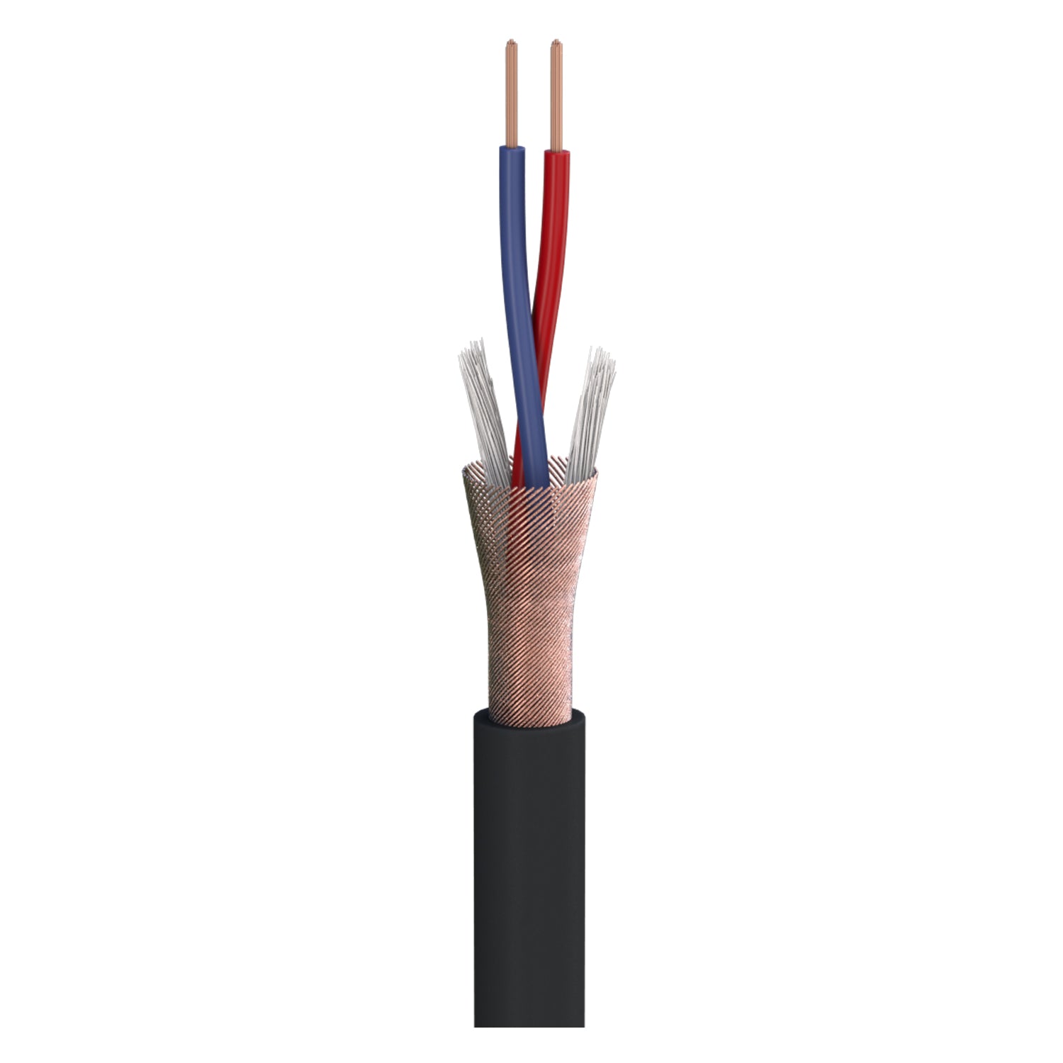 Mikrofono kabelis Stage 22 Highflex; 2 x 0,22 mm²; PVC Ø 6,40 mm; juodas