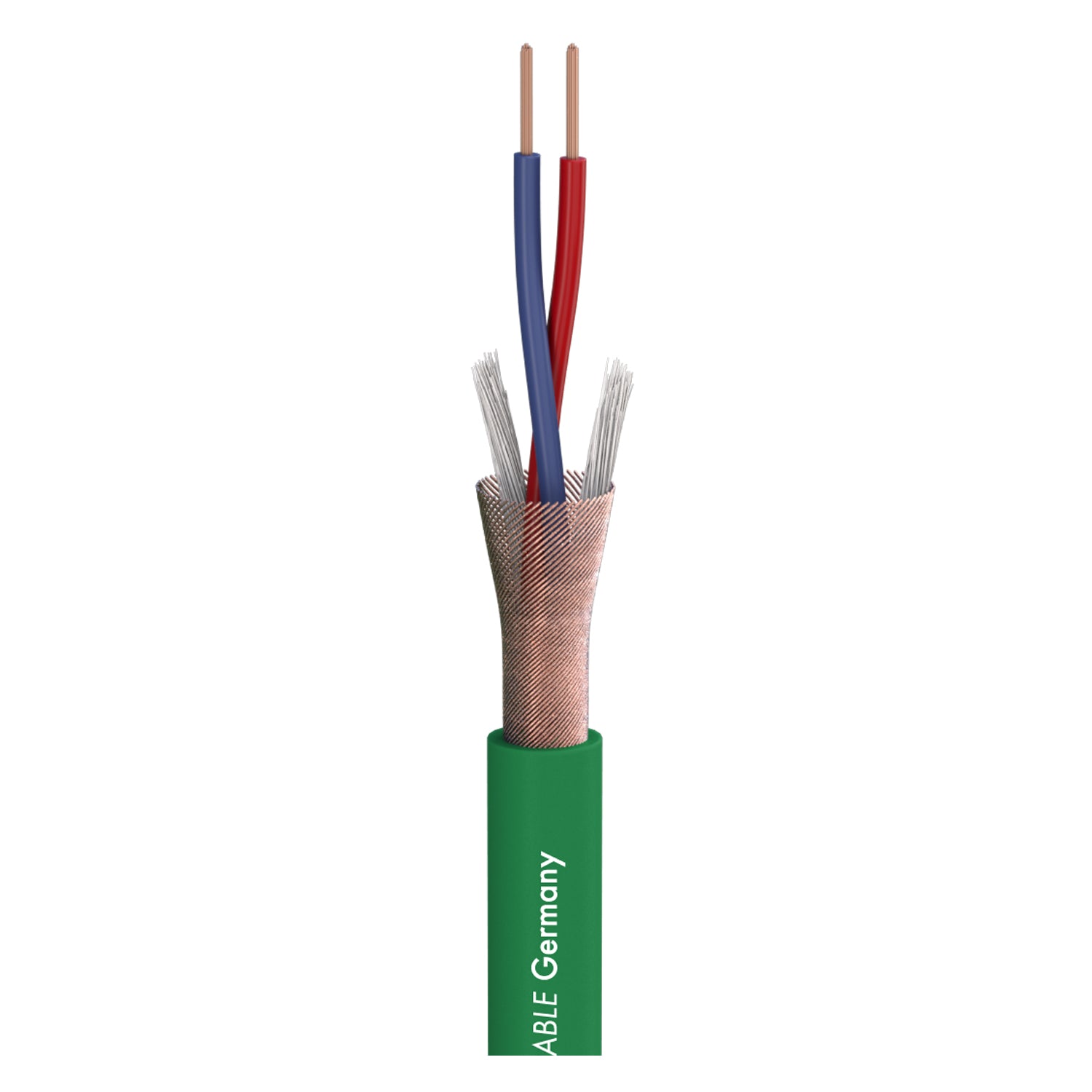 Mikrofono kabelis Stage 22 Highflex; 2 x 0,22 mm²; PVC Ø 6,40 mm; žalias - 1000 m ritė
