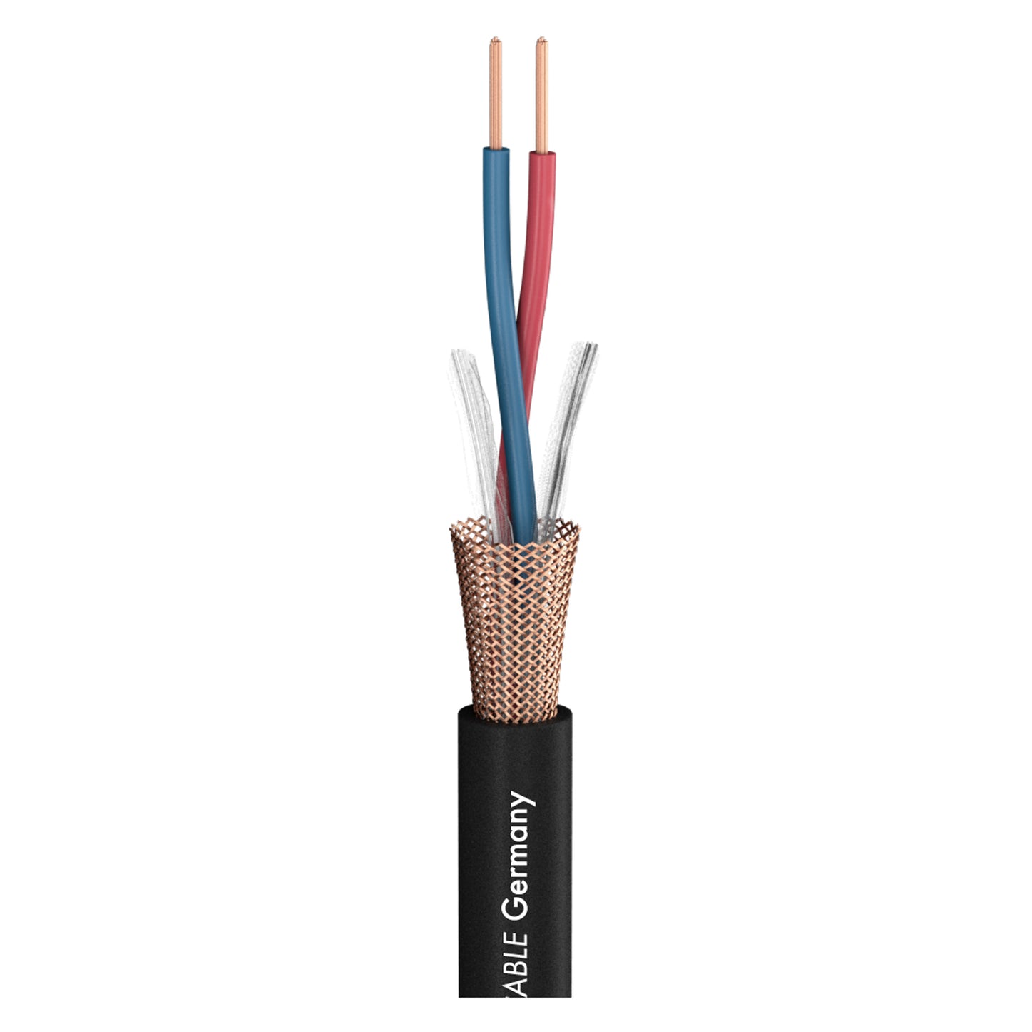 Mikrofono kabelis Club Series MKII; 2 x 0,34 mm²; PVC Ø 6,50 mm; juodas - 100 m ritė