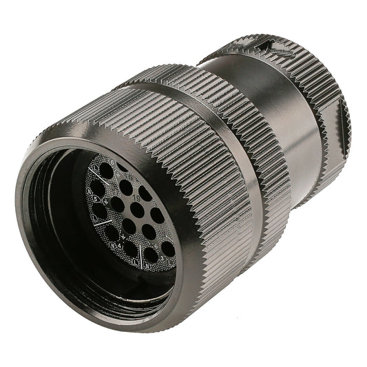 HICON Round LK 19-pole without pins, compatible with Socapex 419, 19-pol , Cable jungtis, screwtop, juodas