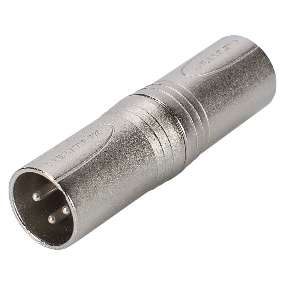 NEUTRIK® Adapter | XLR 3-pole kištukas tiesi, pilkas