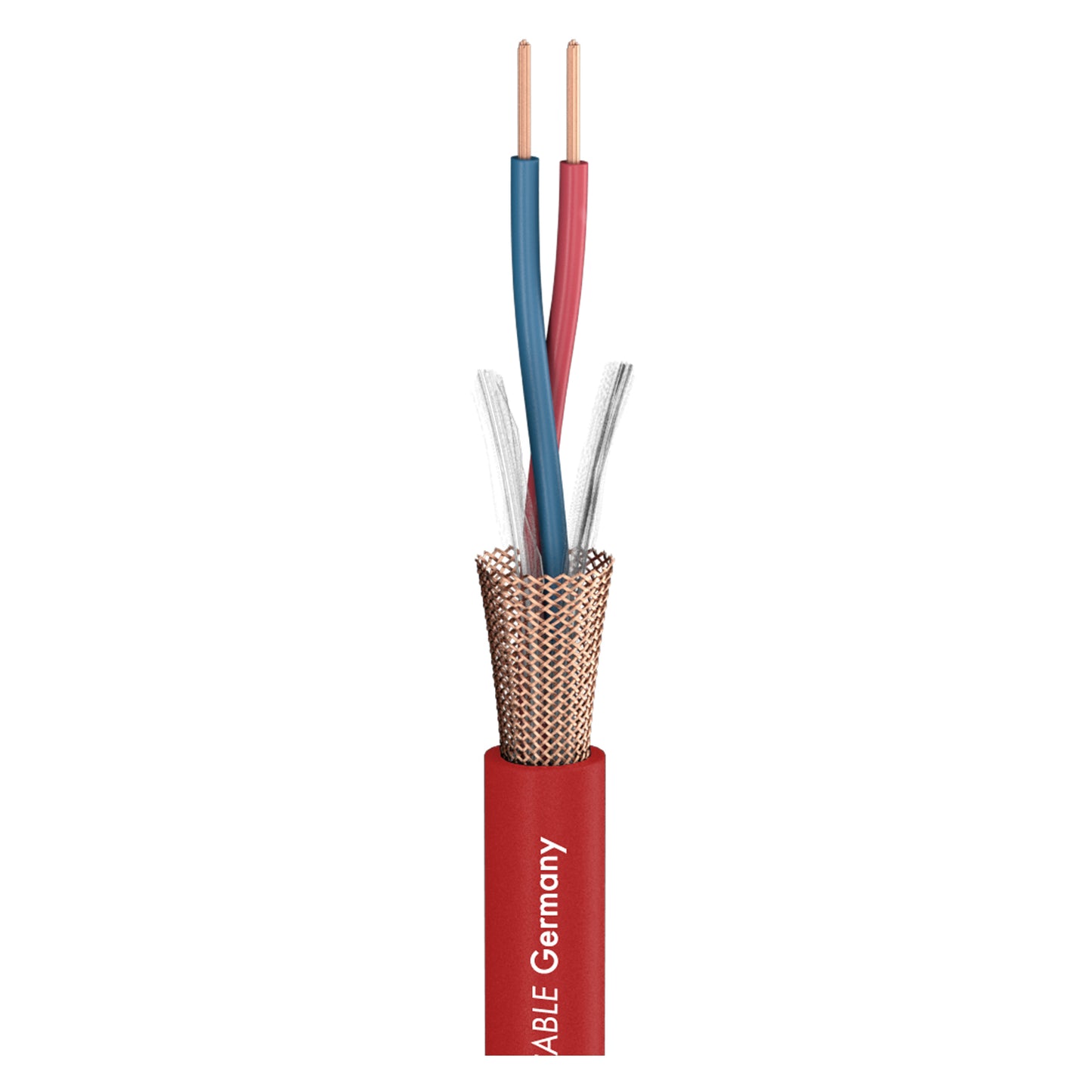 Mikrofono kabelis Club Series MKII; 2 x 0,34 mm²; PVC Ø 6,50 mm; raudonas - 100 m ritė